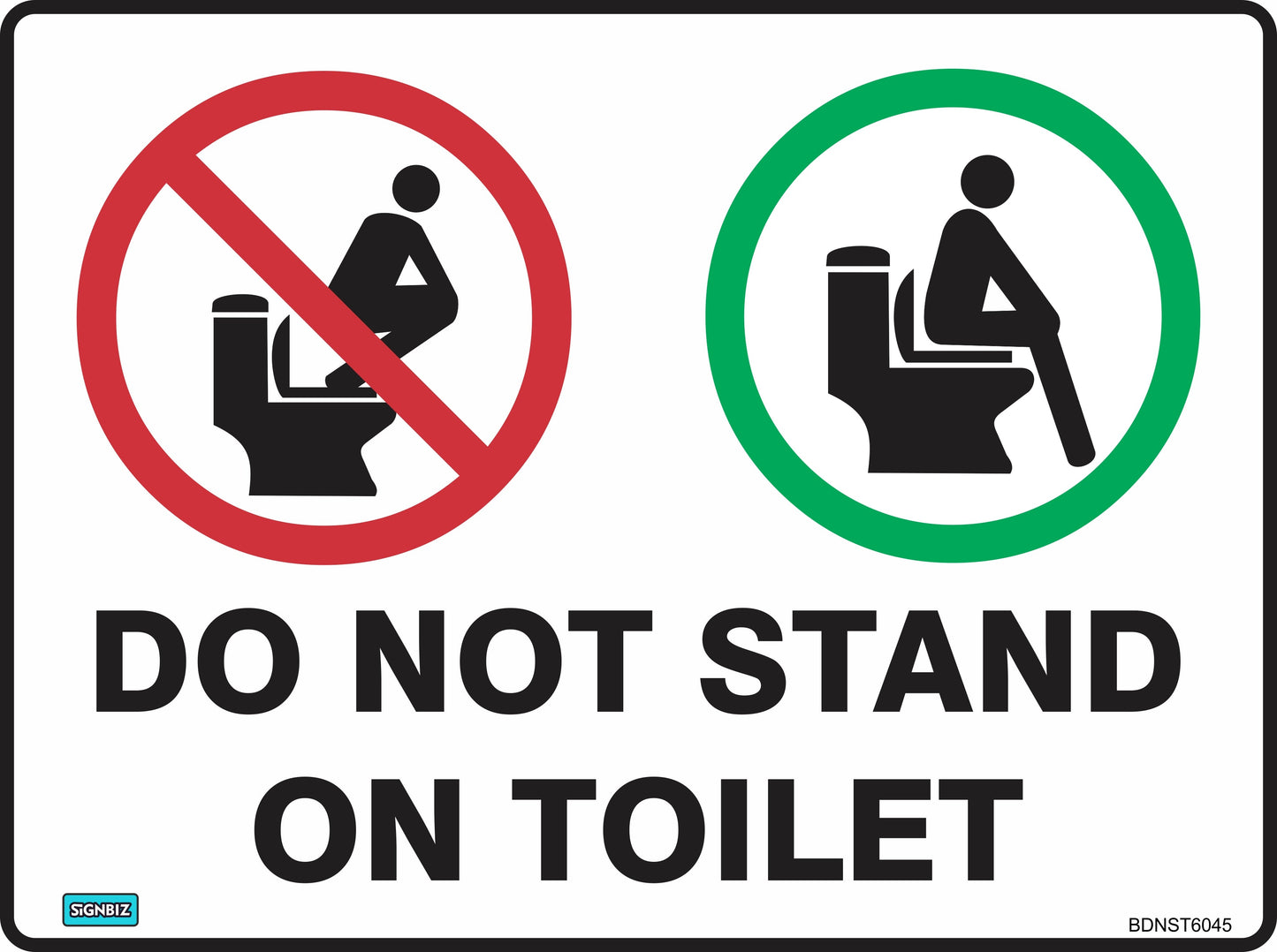 Bathroom Do Not Stand On Toilet