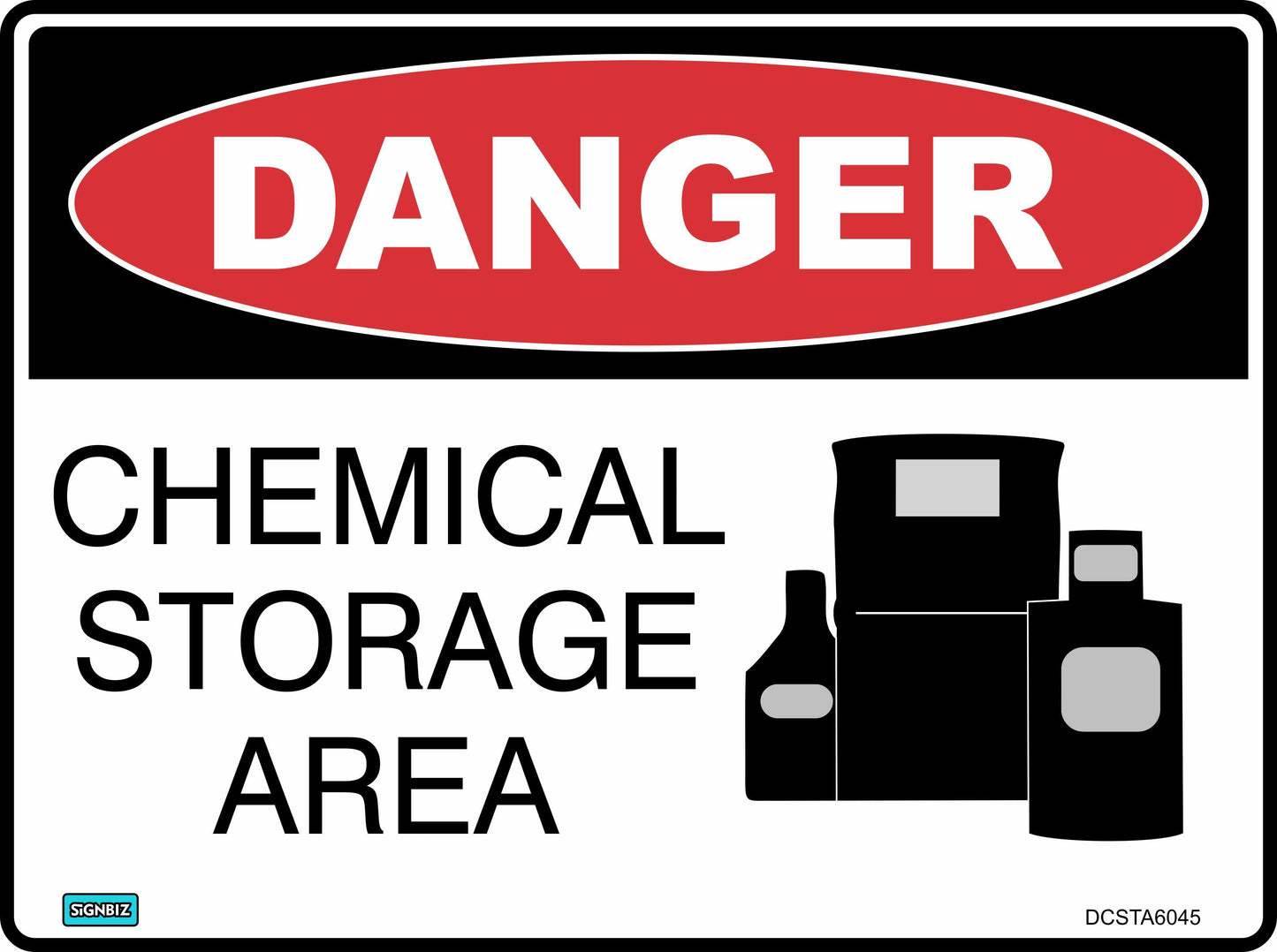 Danger Chemical Storage Area B&W