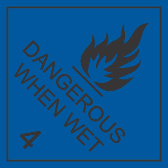 DANGEROUS GOODS DANG WHEN WET