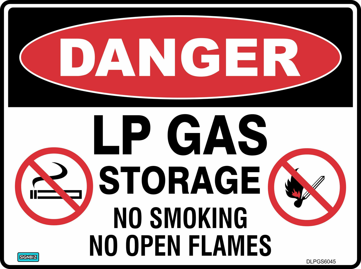 Danger Lpg Stg No Smoking