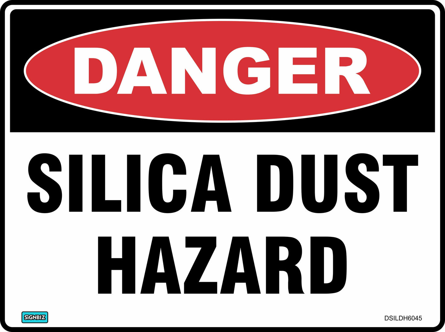 Danger Silica Dust Hazard