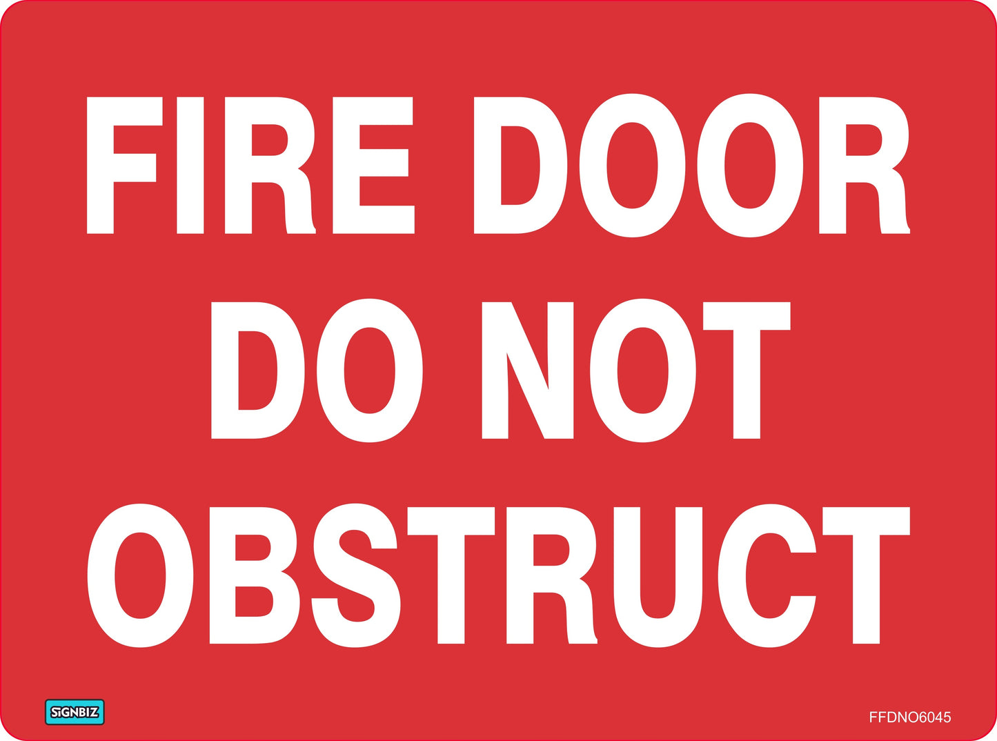Fire Door Do Not Obstruct Lge Text