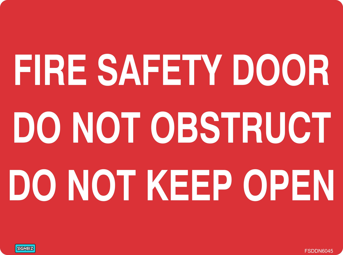 Fire Safety Do Not Obs Keep Clr