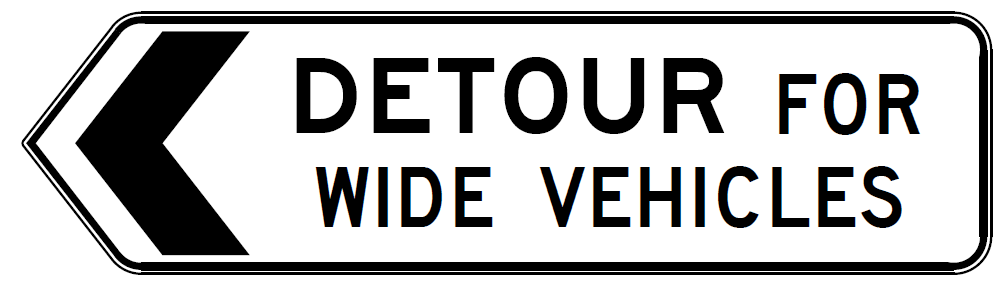 G9-5-4(L) Detour For Wide Vehicles (Left)