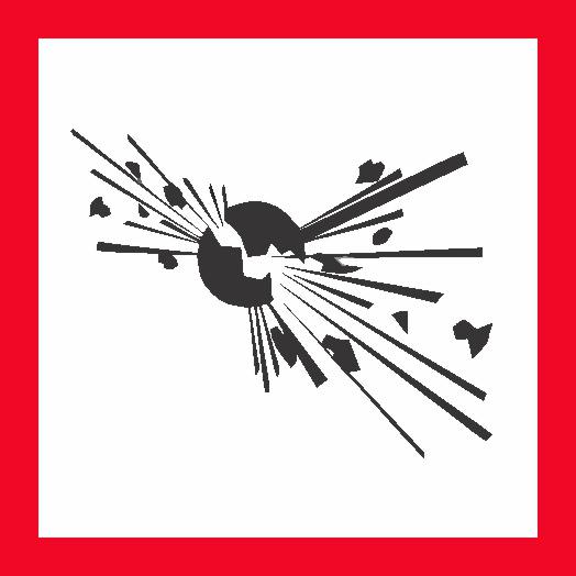 DANGEROUS GOODS GHS DECAL EXPLOSIVE