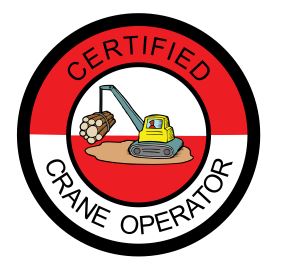 CERTIFIED CRANE OPERATOR HARD HAT DECAL