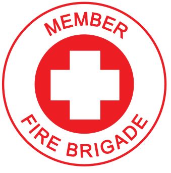 ERT MEMBER FIRE BRIGADE HARD HAT DECAL