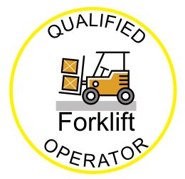 QUALIFIED FORKLIFT OPERATOR HARD HAT DECAL