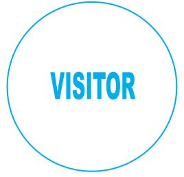 BLUE ON WHITE VISITOR HARD HAT DECAL