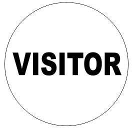 BLACK ON WHITE VISITOR HARD HAT DECAL