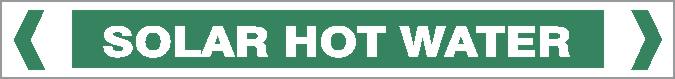 Pipe Marker - WATER - SOLAR HOT WATER