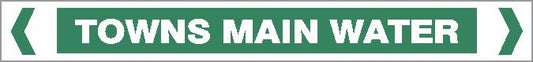 Pipe Marker - WATER - TOWNS MAIN WATER