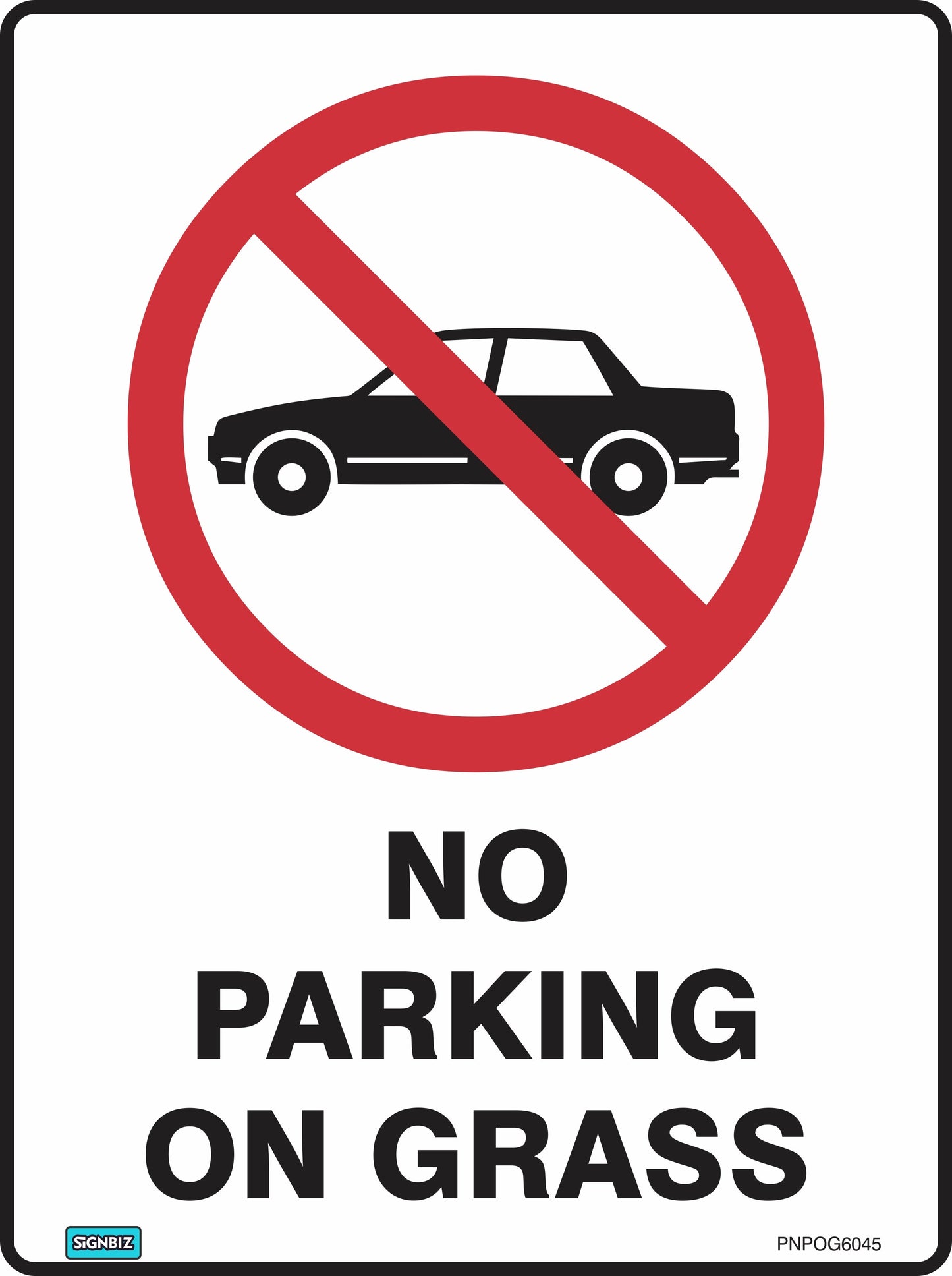 Prohibition No Parking On Grass