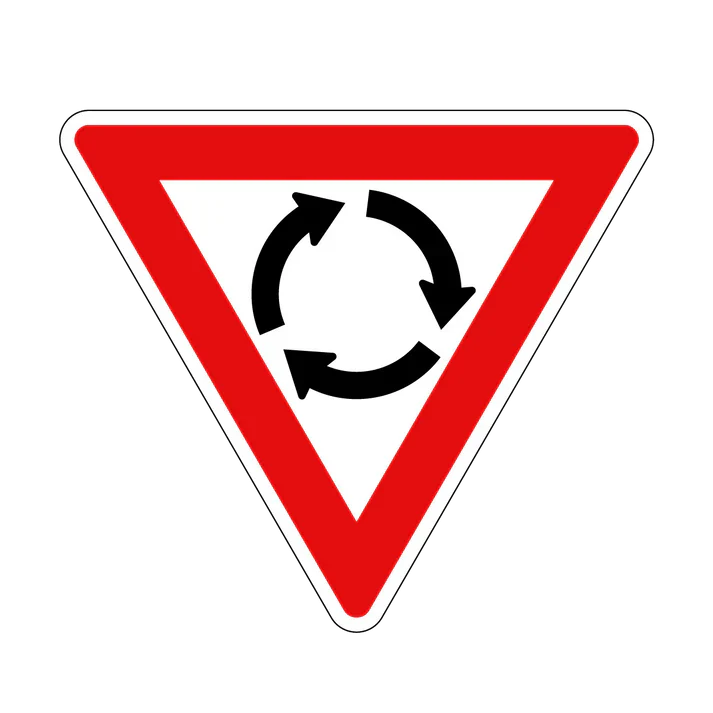 R1-3 Roundabout Give Way (Symbolic)