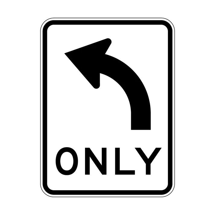 R2-14(L) All Traffic (Left Symbolic) Only