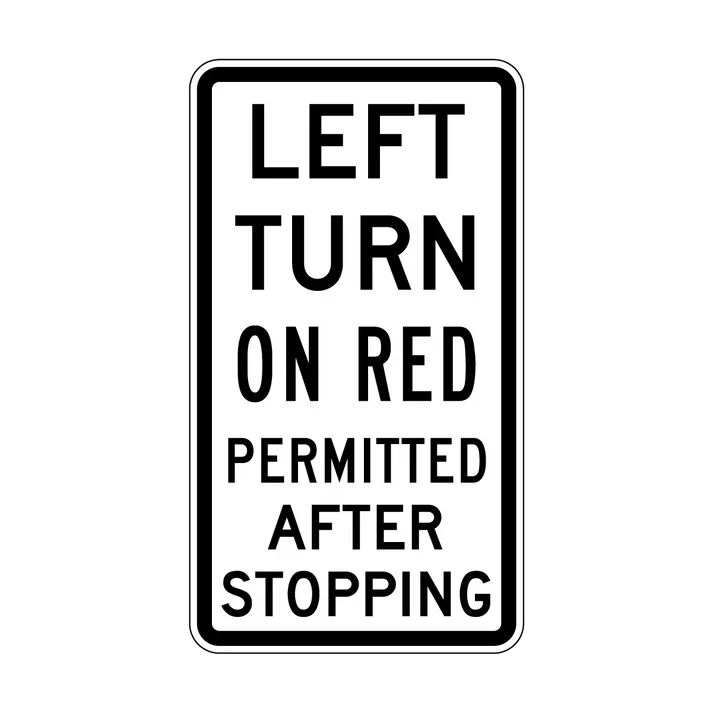 R2-20 Left Turn On Red Permitted After Stopping