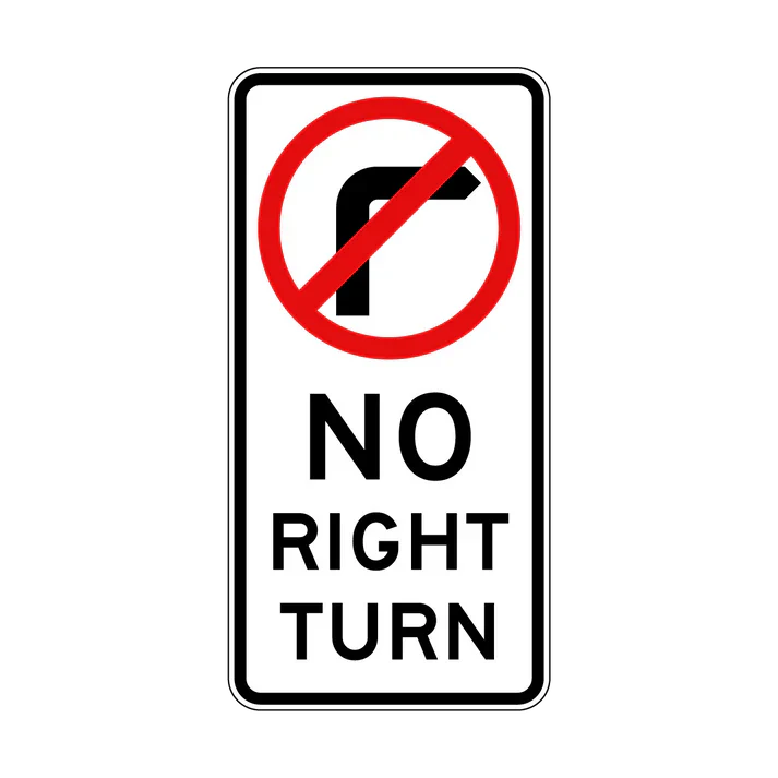 R2-6n(R) No Right Turn