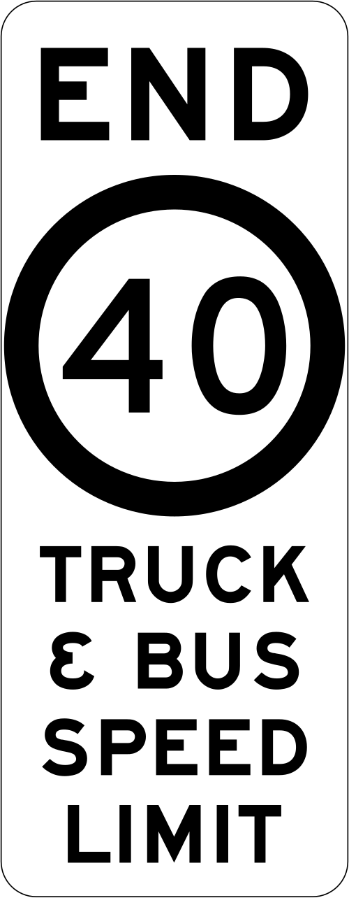 R4-220n End Truck & Bus Speed Limit