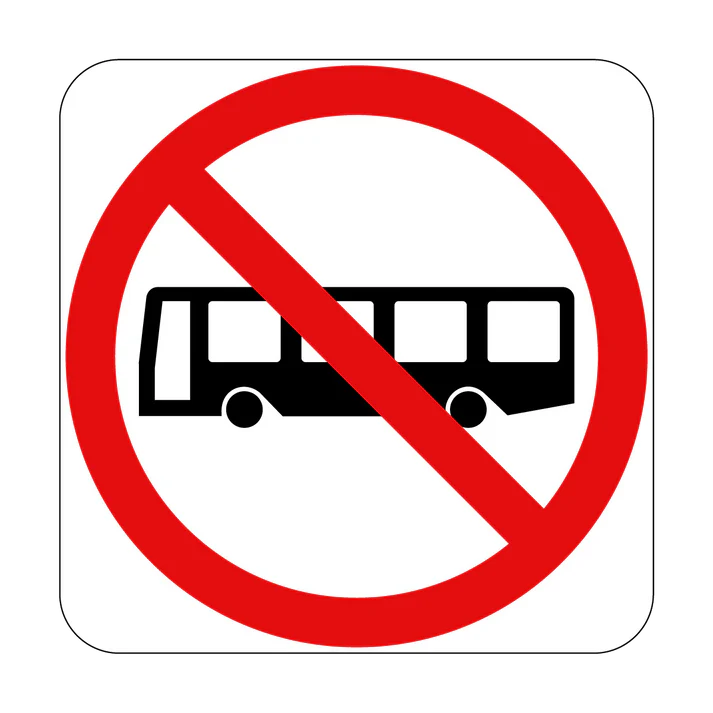 R6-10-1 Buses Prohibited (Symbolic)