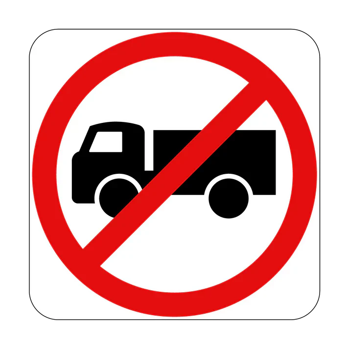 R6-10-2 Trucks Prohibited (Symbolic)