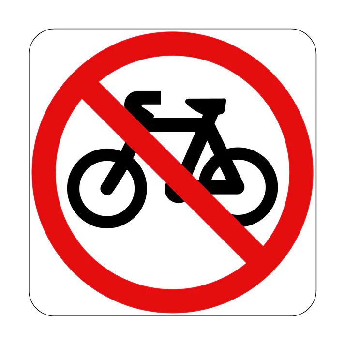 R6-10-3 Bicycles Prohibited (Symbolic)