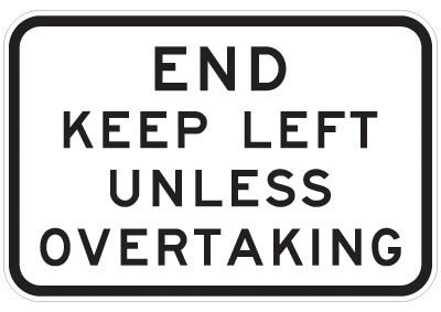 R6-32 - End Keep Left Unless Overtaking