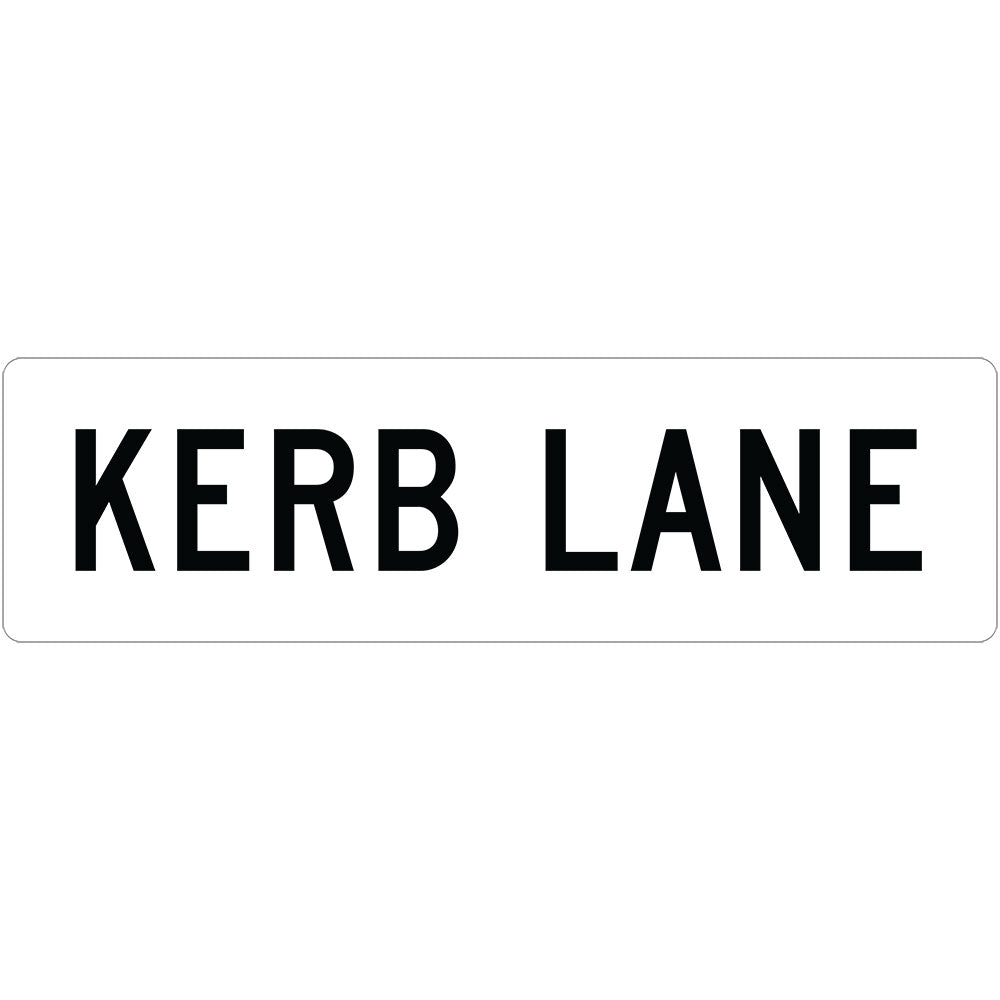 R7-6-2 - Kerb Lane (Supplementary Plate)