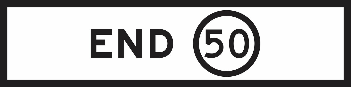 RM4-12(B) End Speed Limit (Mms Insert - To Be used on Multi Message Sign panels Only)