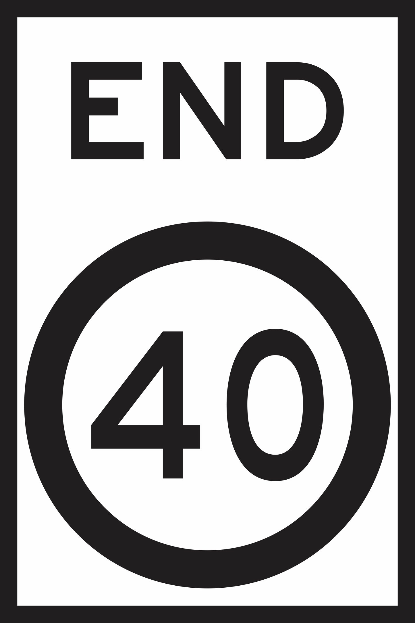 RM4-12(D) End Speed Limit (Mms Insert - To Be used on Multi Message Sign panels Only)