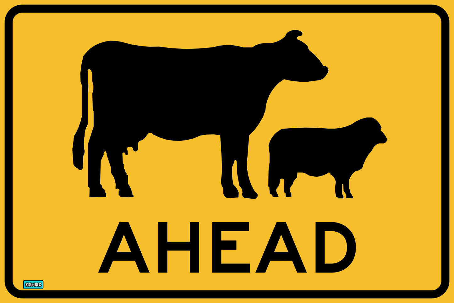 SWING STAND SIGN ONLY - STOCK CATTLE AHEAD