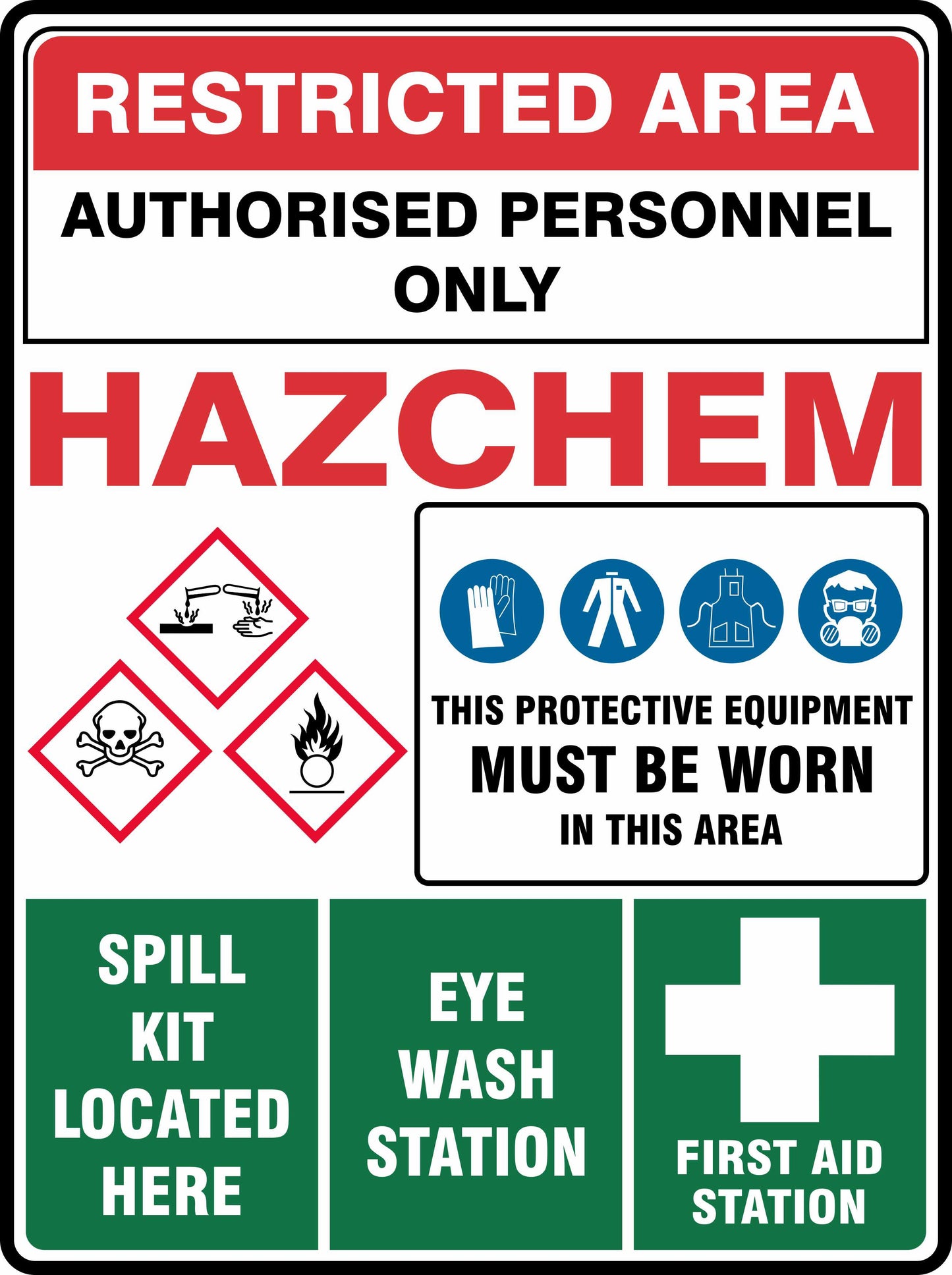 Restricted Area Site Sign Multi 3 TASMAN