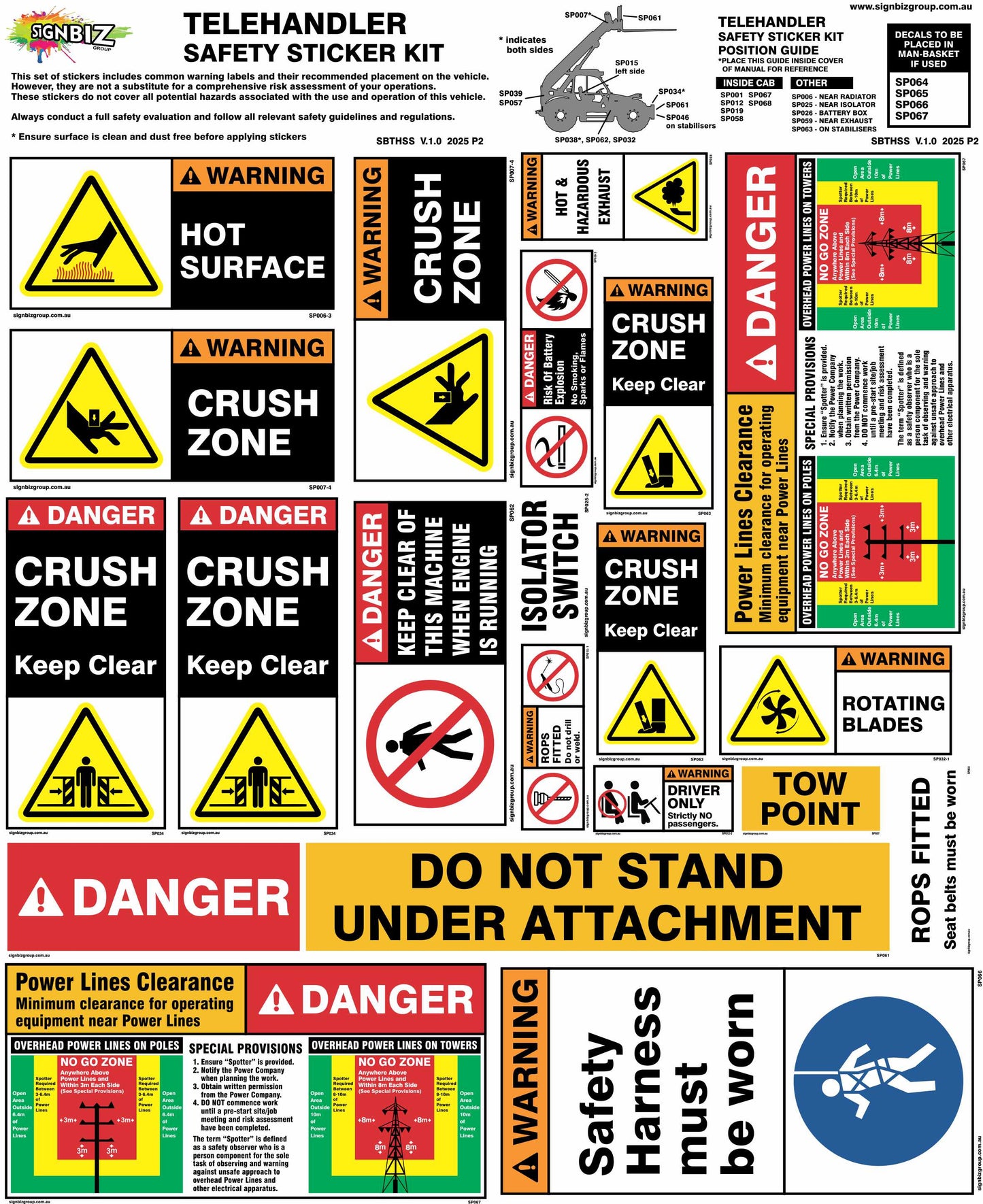 Sticker Kit - Telehandler