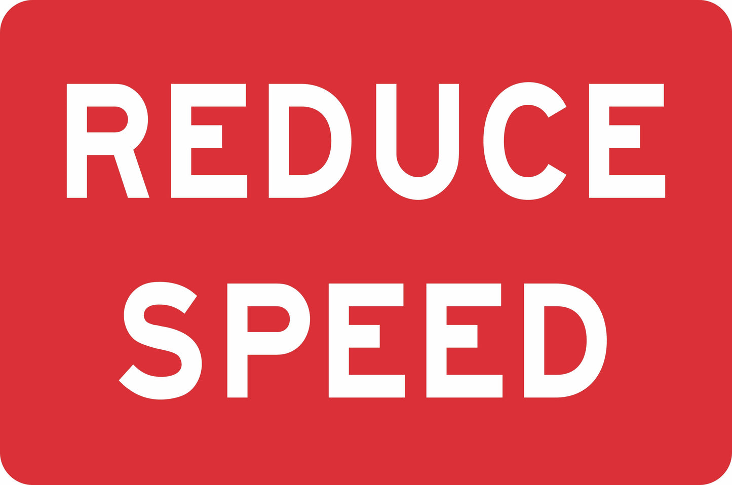 SWING STAND SIGN ONLY - REDUCE SPEED