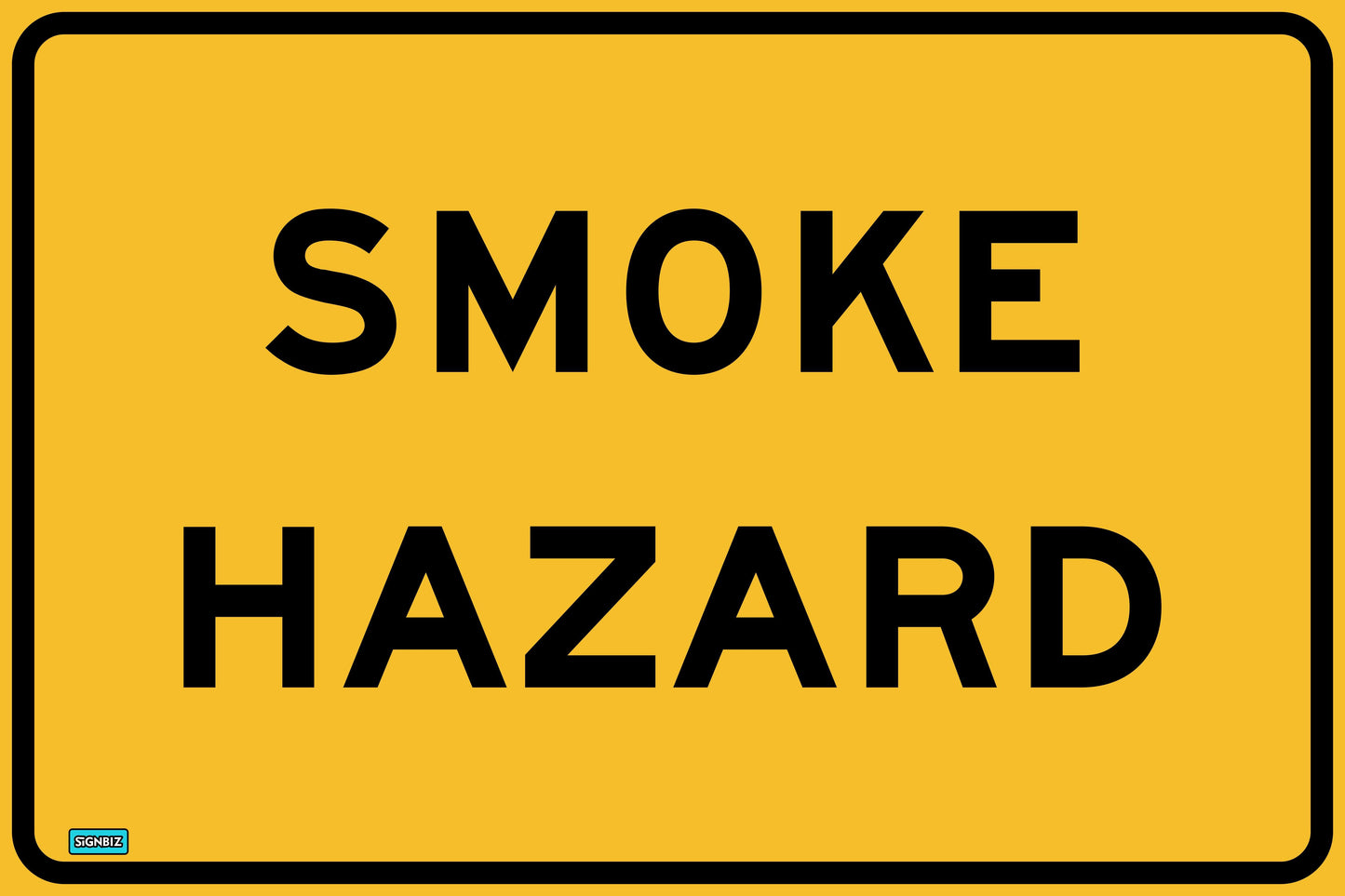 SWING STAND SIGN ONLY - TEMPORARY TRAFFIC SMOKE HAZARD