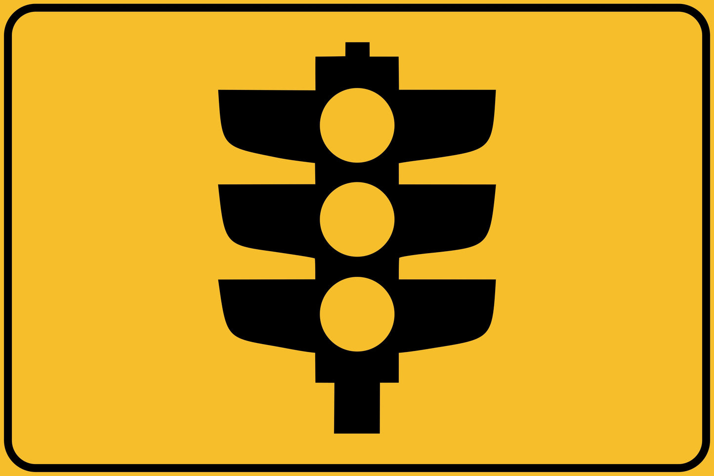 SWING STAND SIGN ONLY - TRAFFIC LIGHTS AHEAD