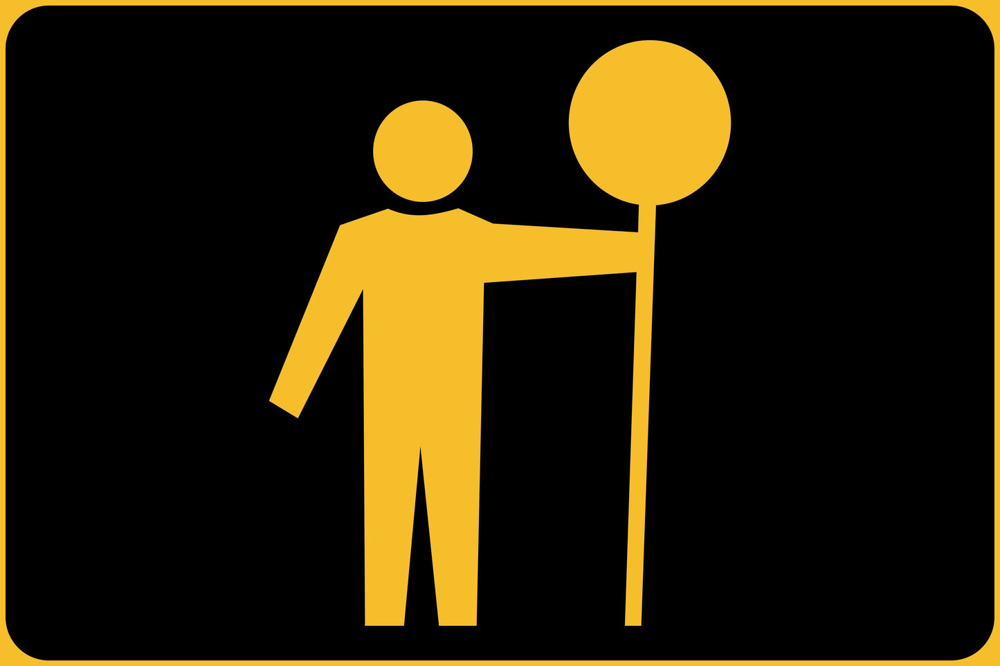 SWING STAND SIGN ONLY - TRAFFIC CONTROLLER NIGHT