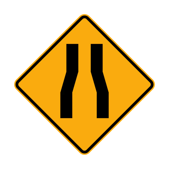 W4-3 - Road Narrows (symbolic)