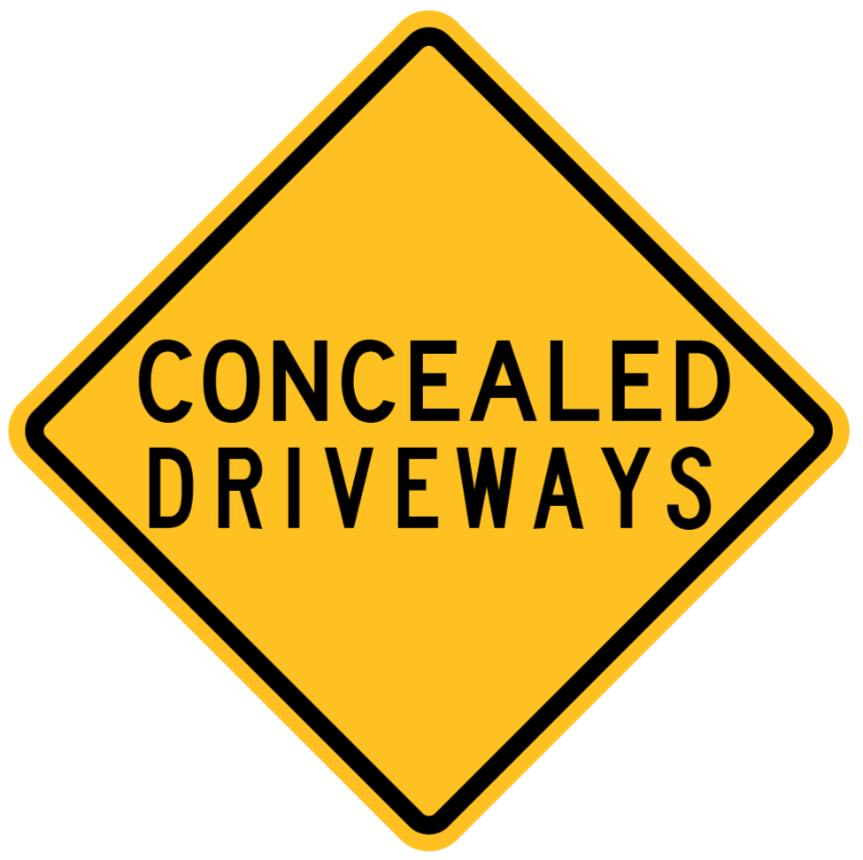 W5-55-2n - Concealed Driveways