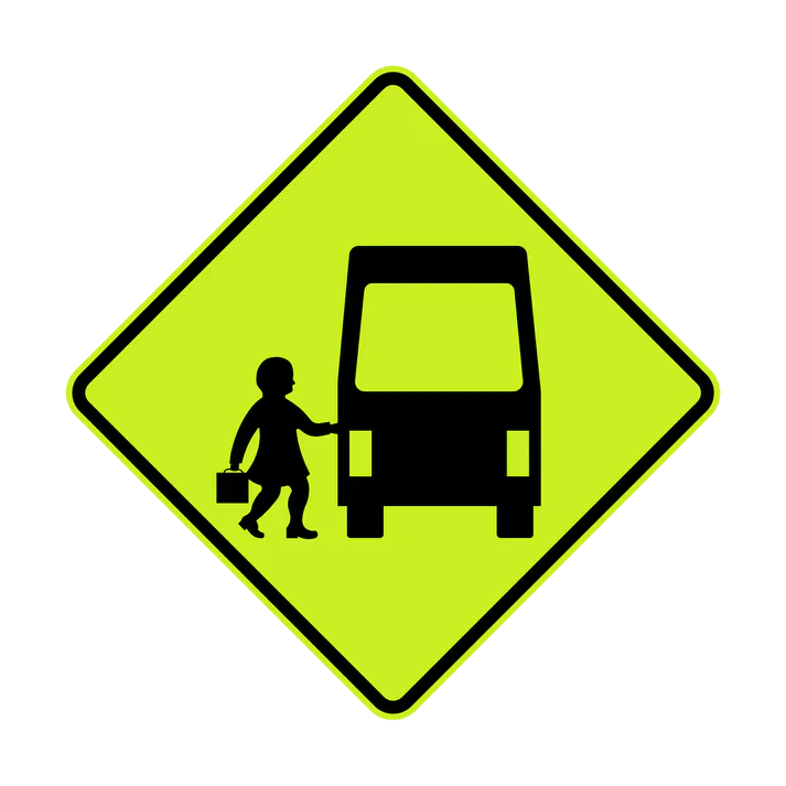 W6-209n - School Bus (Symbolic Rear View)