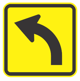 W8-236n(L) - Left Turn (Symbolic) Supplementary Plate