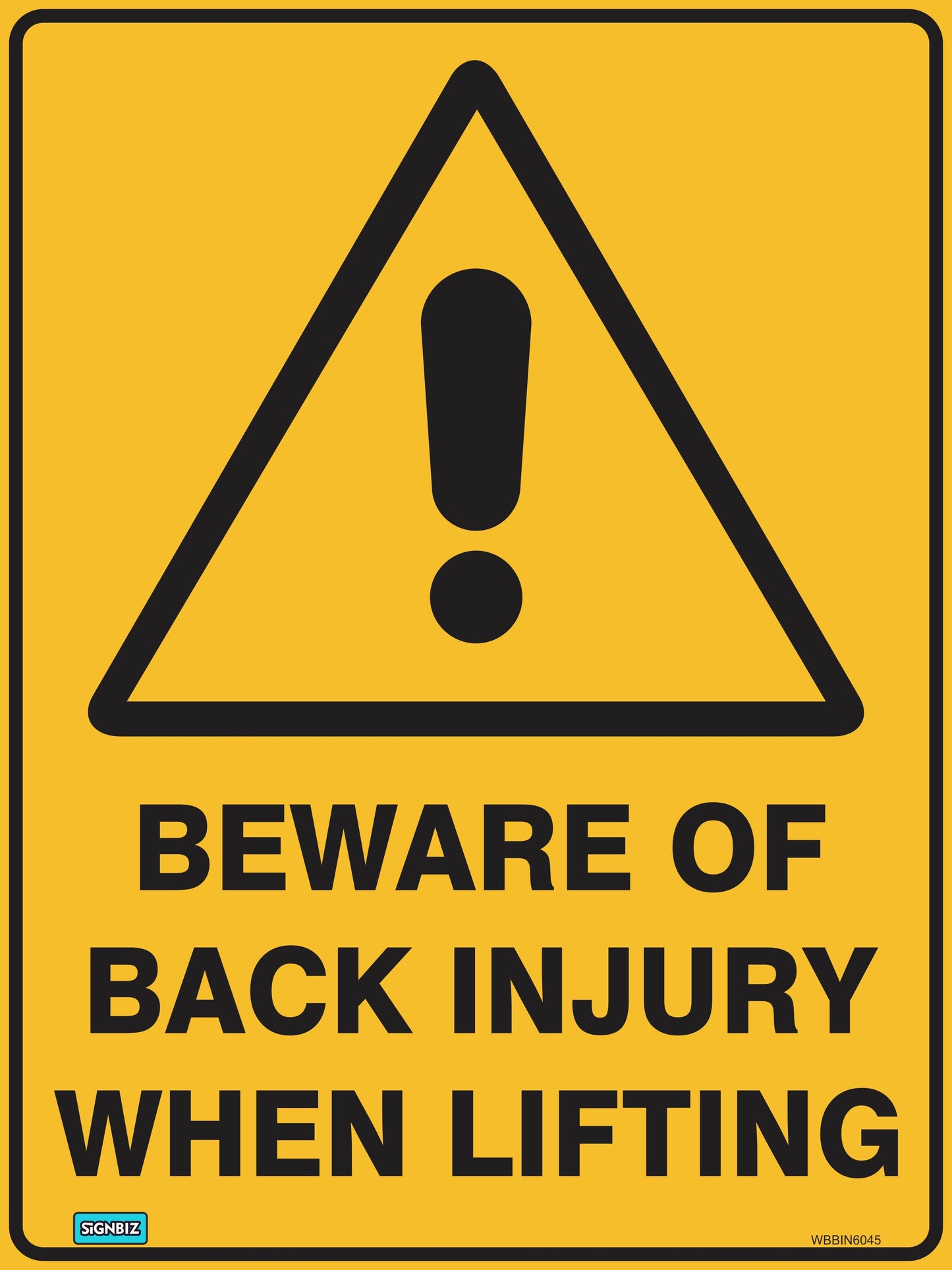 Warning Beware Of Back Injury