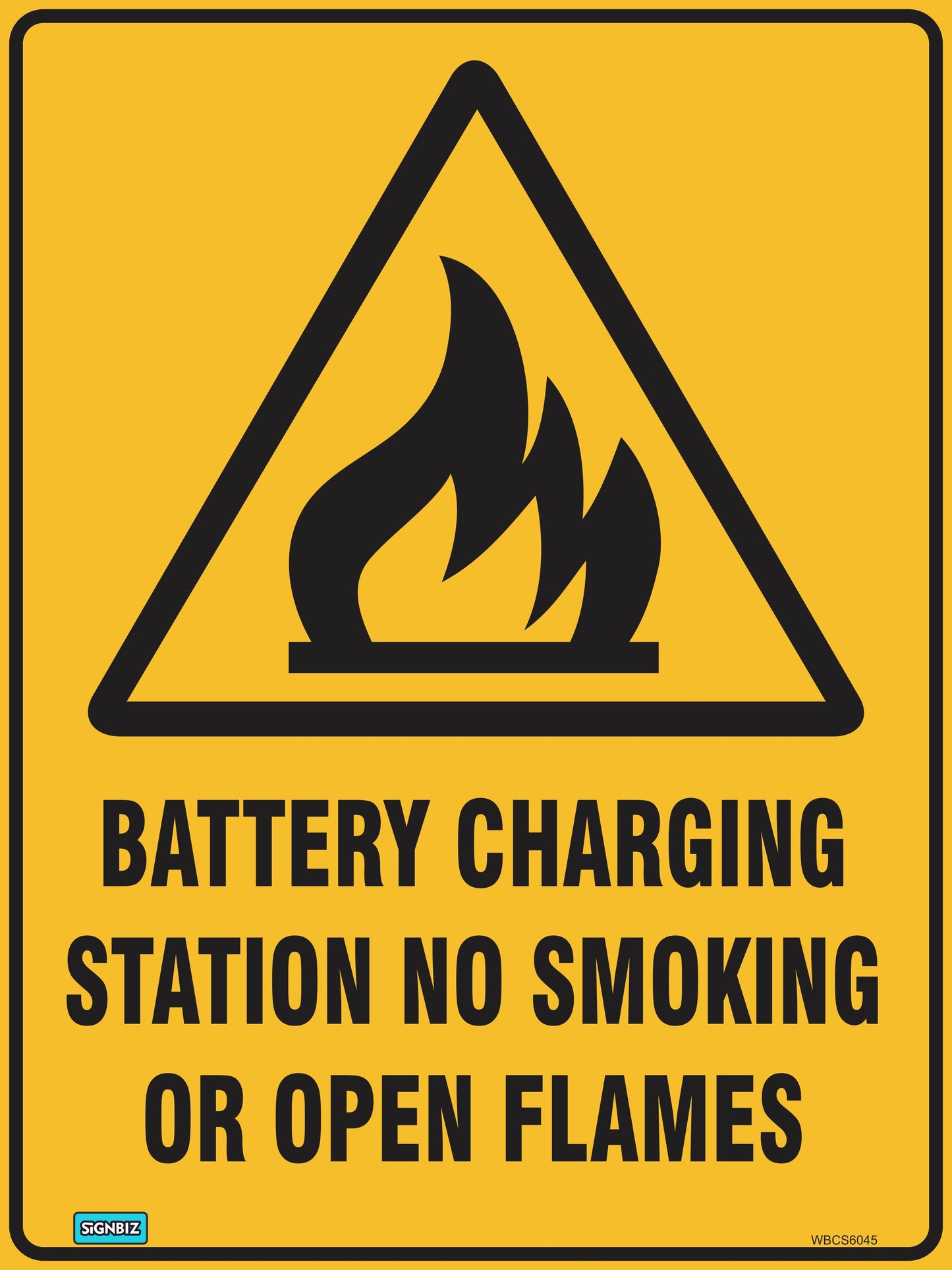 Warning Batt Charging Station