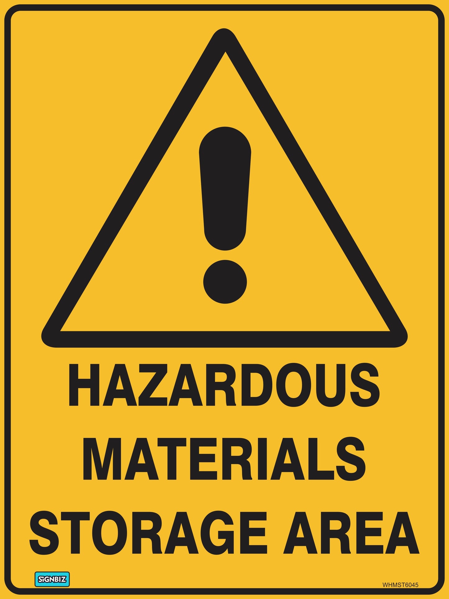 Warning Hazardous Mat Storage