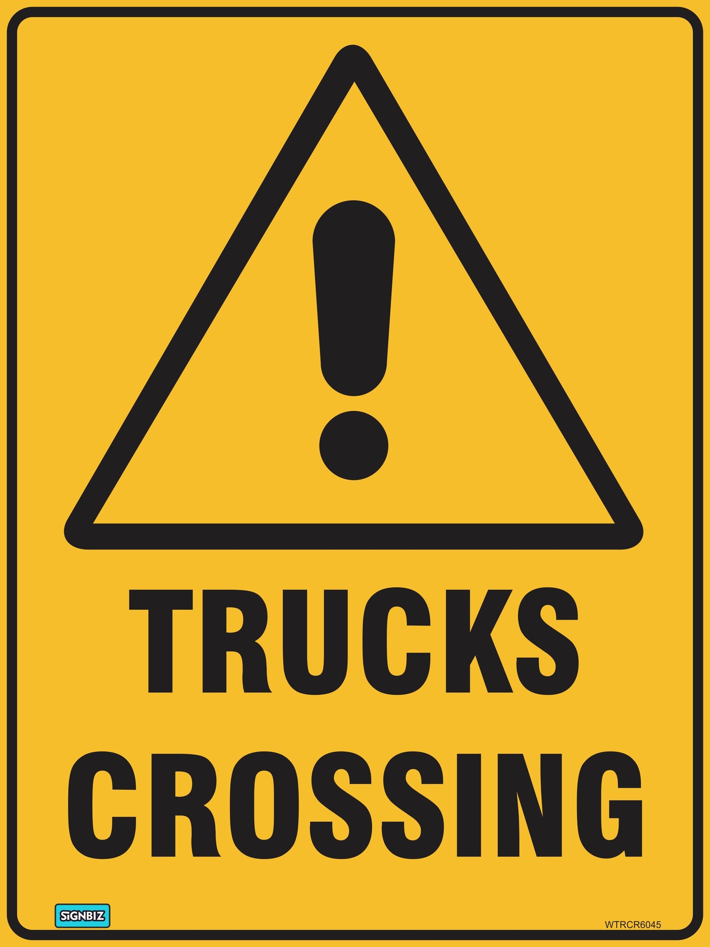 Warning Trucks Crossing