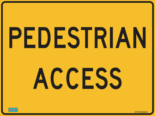 Warning Pedestrian Access