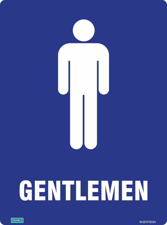 Bathroom Gentleman Toilet Blue & White
