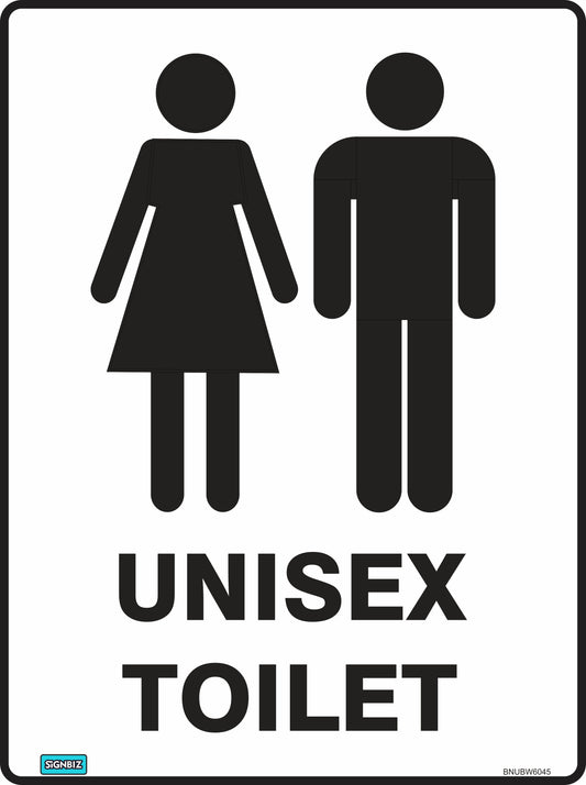 Bathroom Unisex Toilet Black & White