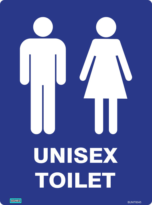 Bathroom Unisex Toilet Blue & White