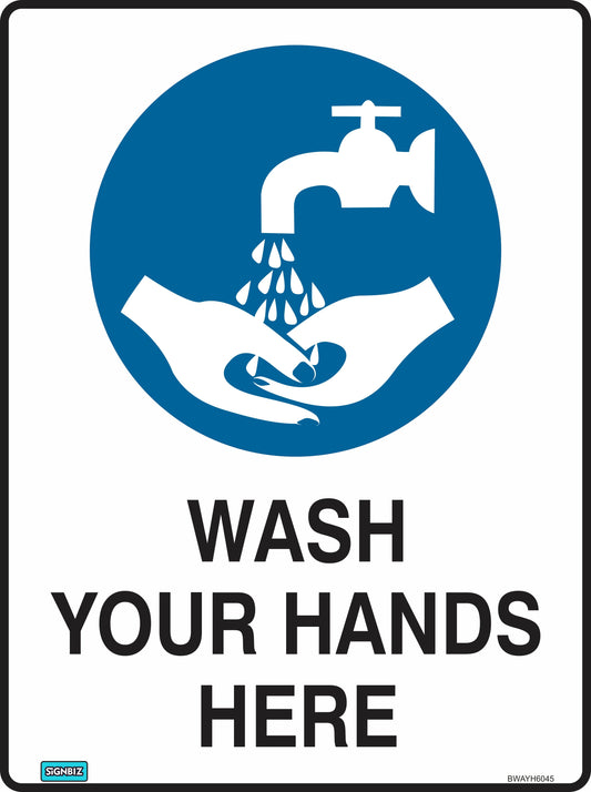 Bathroom Wash Your Hands Here