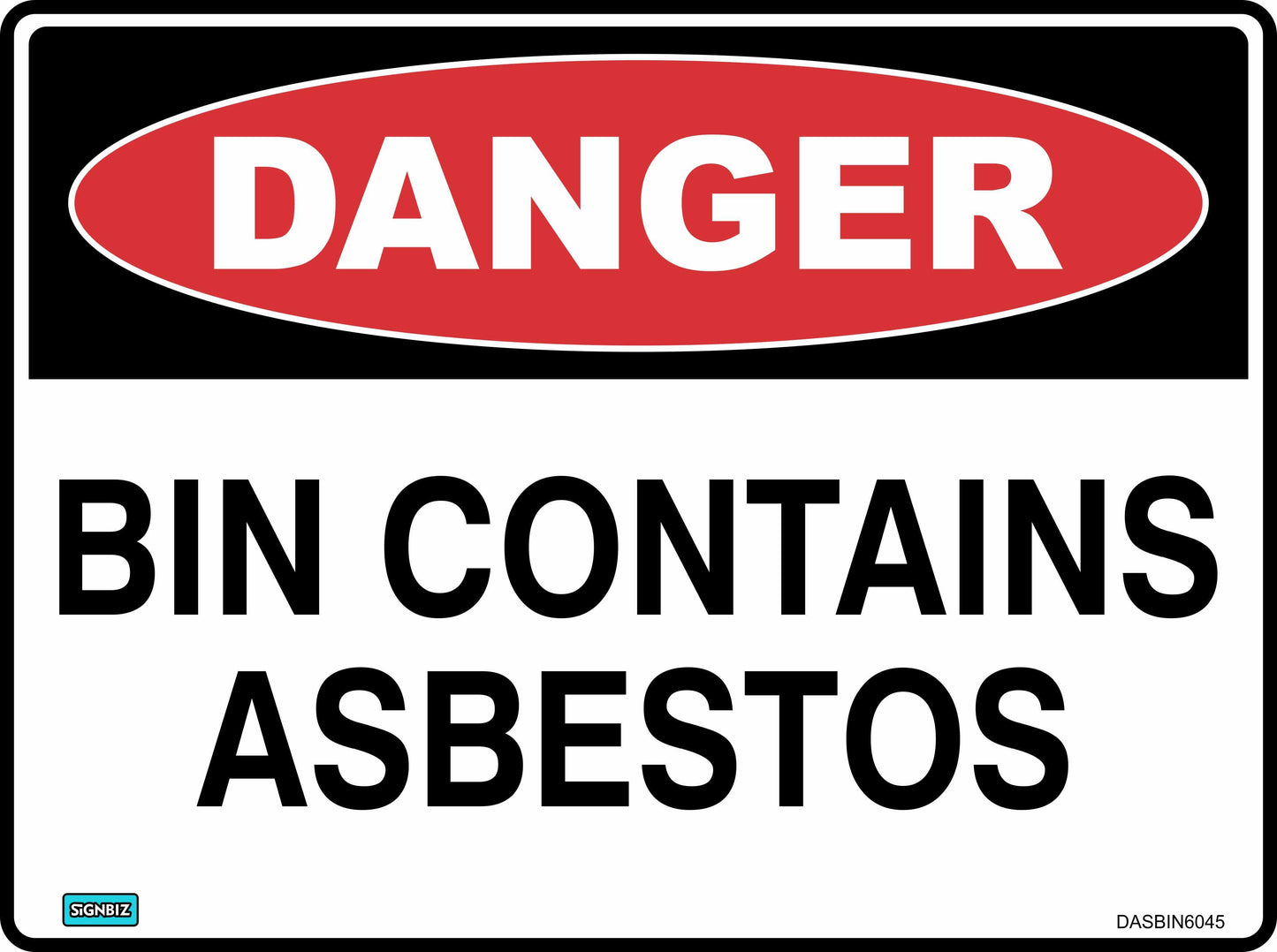 Danger Bin Contains Asbestos